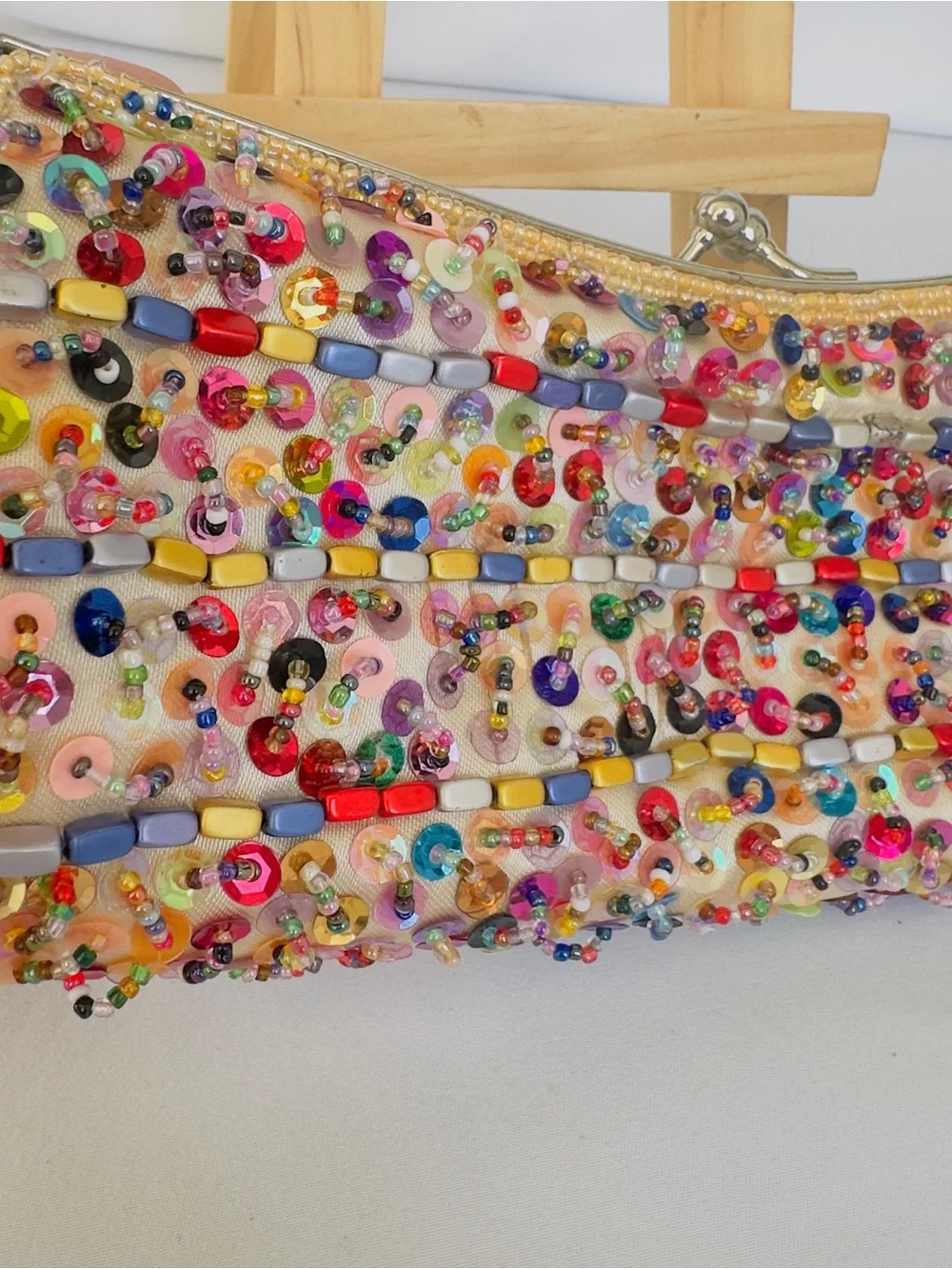 Vtg Beaded Clutch Bag Purse 10